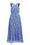 Damen-Plisseekleid mit Muster, Blau