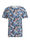 Herren-T-Shirt mit Muster, Graublau