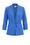 Blazer cintré de jersey à effet plissé femme, Bleu glace