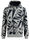 Jungen-Kapuzensweatshirt mit Muster, Grau