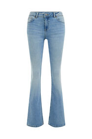 Damen-Bootcut-Jeans mit normaler Bundhöhe und Stretch, Hellblau