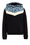 Mädchen-Sweatshirt mit Colourblock-Design, Schwarz