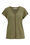 Damen-Jerseyshirt mit Glitzereffekt, Olivgrün