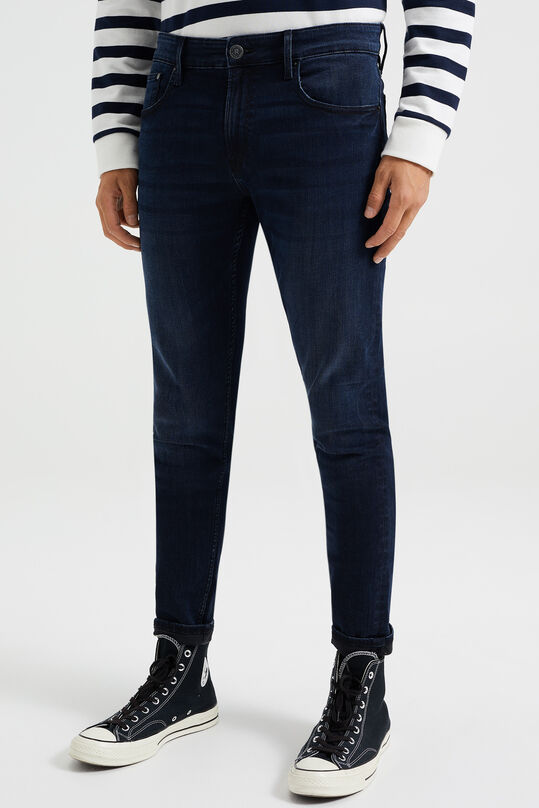 Herren-Skinny-Fit-Jeans mit Superstretch, Dunkelblau