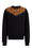 Mädchen-Sweatshirt mit Muster und Glitzereffekt, Schwarz