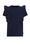 Mädchen-T-Shirt mit Rüschen, Marineblau