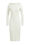 Damenkleid aus Rippstrick, Weiß