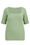 T-shirt de tissu côtelé femme - Curve, Vert de mer