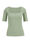 Damen-T-Shirt in Ripp-Optik, Hellgrün