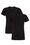 Jungen-Basic-T-Shirt mit V-Ausschnitt, 2er-Pack, Schwarz