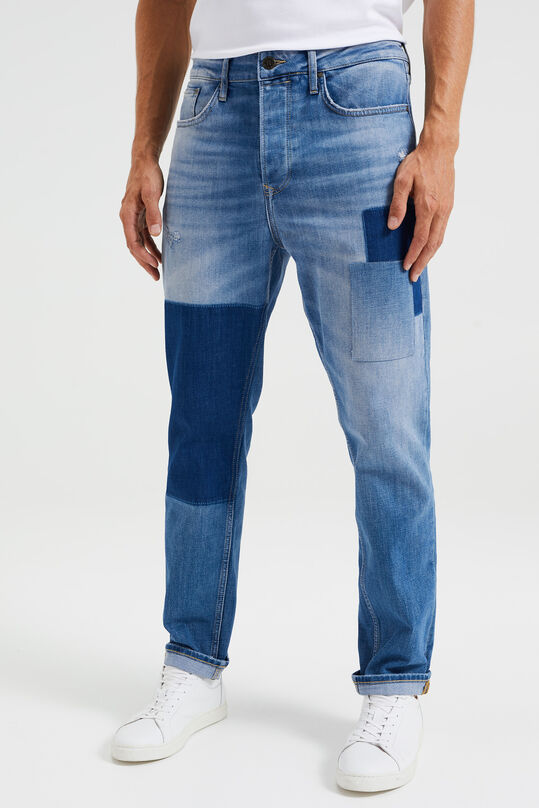 Herren-Tapered-Fit-Jeans mit Komfort-Stretch, Blau