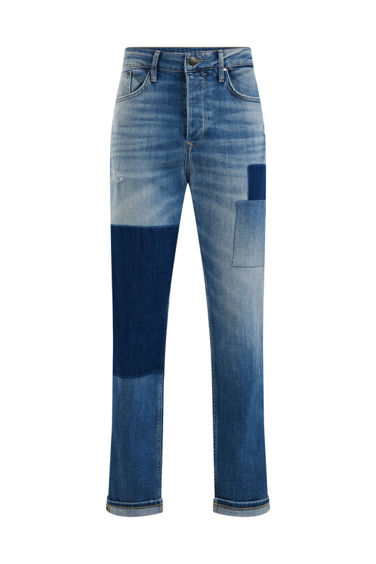 Herren-Tapered-Fit-Jeans mit Komfort-Stretch, Blau