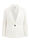 Damen-Taillierter Jersey Stretch Blazer - Curve, Weiß
